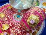 Karwachauth Indian Traditional Decorative Pooja Thali