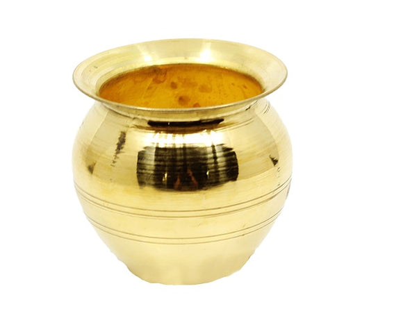 Diwali Puja Brass Kalash Traditional Pot/Lota Puja Samagri