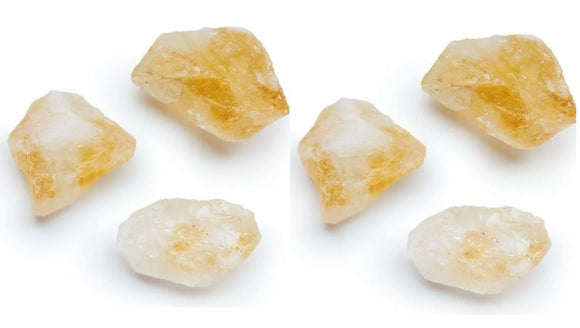 Original Natural Citrine Crystal Stones - 5 Piece for Abundance, Money, Wealth. Attraction