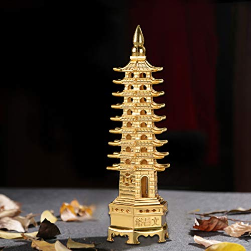 Fengshui 9 Level Pagoda for Protection, Business, Career, Education - Golden