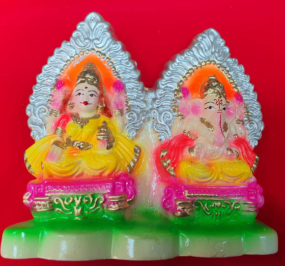 Diwali Puja Ganesh Laxmi Murti - Clay Murti